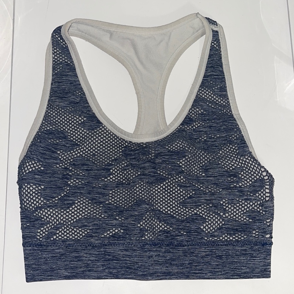 Blue and white camo sports bra - MNY - S